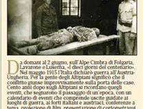 Dieci giorni che sconvolsero il mondo
L'Alpe Cimbra nei segni della guerra